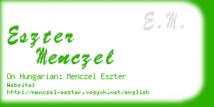 eszter menczel business card